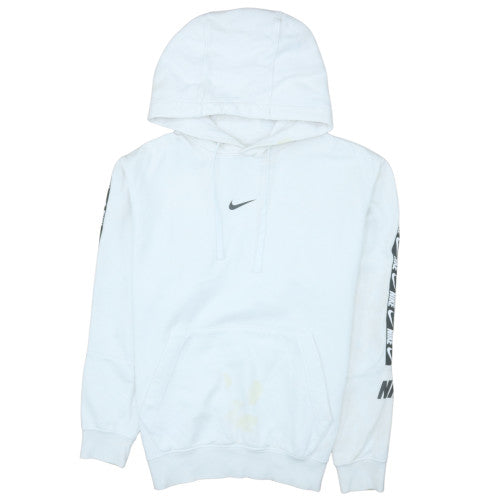 Nike Men's White Pullover Hoodie Small Sports Fleece Logo