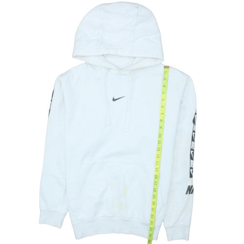 Nike Men's White Pullover Hoodie Small Sports Fleece Logo