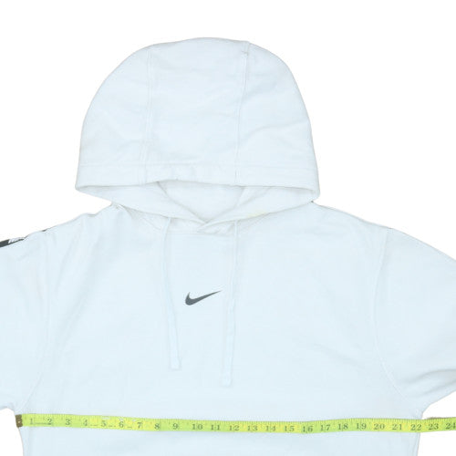 Nike Men's White Pullover Hoodie Small Sports Fleece Logo