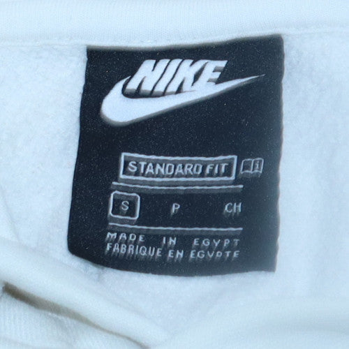 Nike Men's White Pullover Hoodie Small Sports Fleece Logo