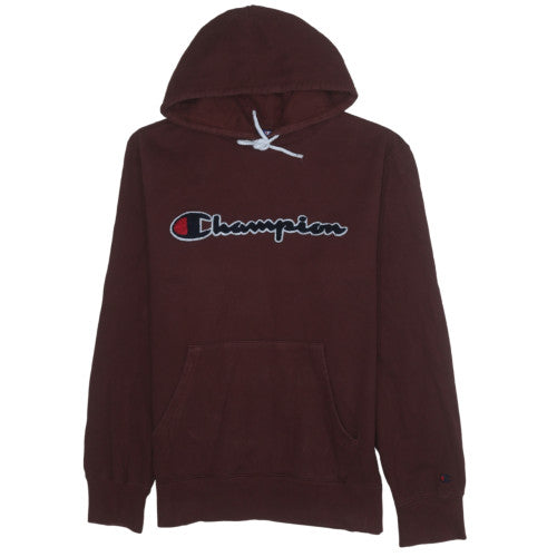 Champion Men's Brown XL Pullover Hoodie Embroidered Logo