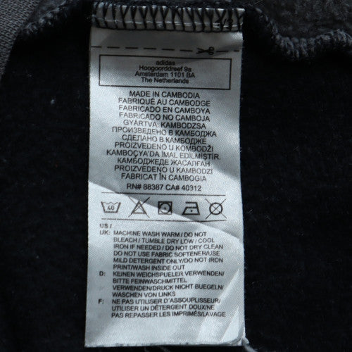 Adidas Men's Grey Pullover Hoodie Small Logo Fleece Sweatshirt