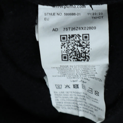 Puma Men's Black Pullover Hoodie Small Logo Sportswear