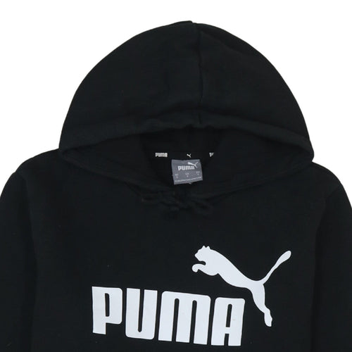 Puma Men's Black Pullover Hoodie Small Logo Sportswear