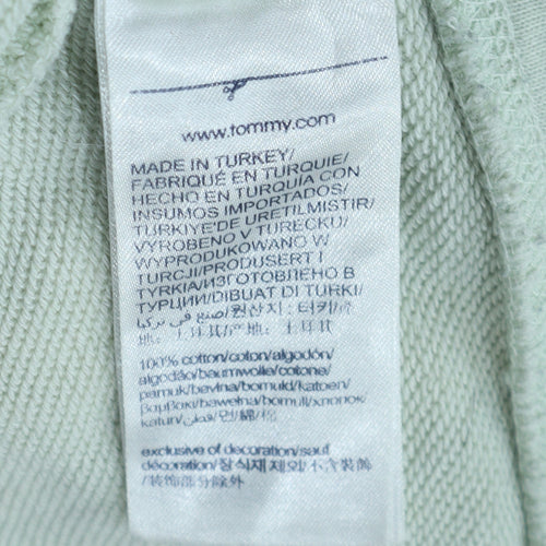 Tommy Hilfiger Men's White Pullover Hoodie Medium Logo Cotton