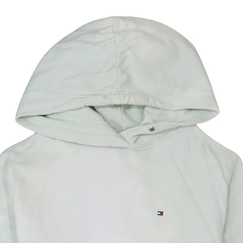 Tommy Hilfiger Men's White Pullover Hoodie Medium Logo Cotton