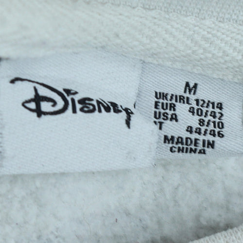 Disney Primark Women White Mickey Print Pullover Sweatshirt UK 12/14