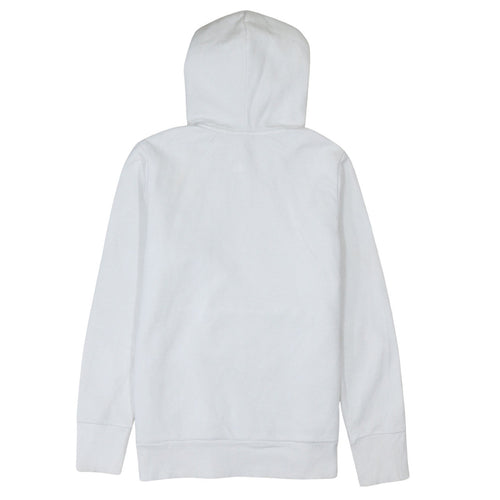 Adidas Women White Pullover Hoodie Size 16-18 Logo Print Casual