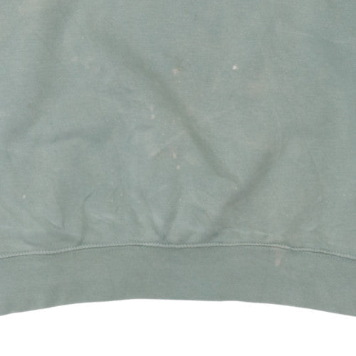 ZARA Men's Green Pullover Sweatshirt L Classic Crew Neck Fleece