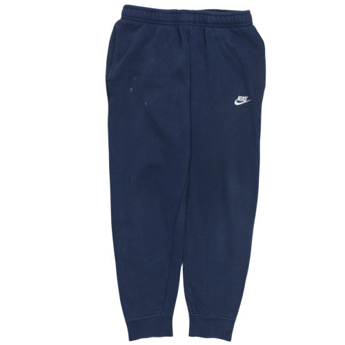 Nike Men Navy Blue Jogger Sweatpants M Elastic Waist Fleece Lined