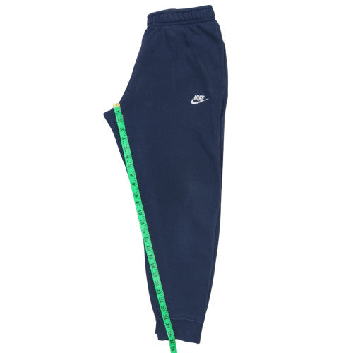 Nike Men Navy Blue Jogger Sweatpants M Elastic Waist Fleece Lined