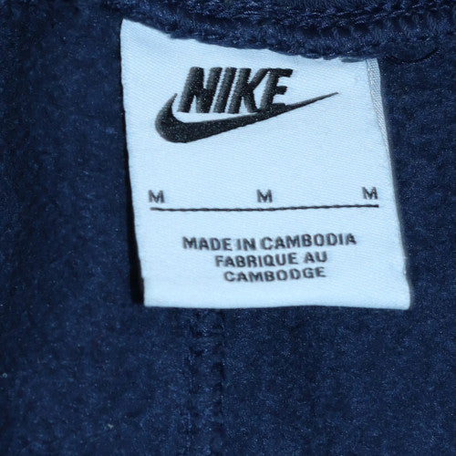 Nike Men Navy Blue Jogger Sweatpants M Elastic Waist Fleece Lined