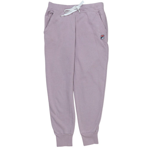 FILA Womens Pink Jogger Trousers Size S Regular Fit Fleece Activewear