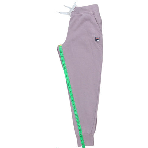 FILA Womens Pink Jogger Trousers Size S Regular Fit Fleece Activewear