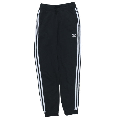 Adidas Women's Black Track Pants Size 6 Regular Fit Zip Pocket Joggers