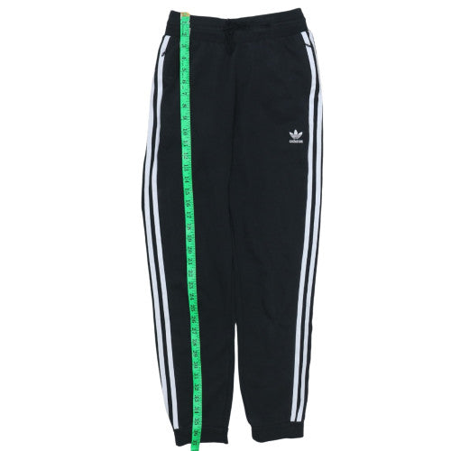 Adidas Women's Black Track Pants Size 6 Regular Fit Zip Pocket Joggers
