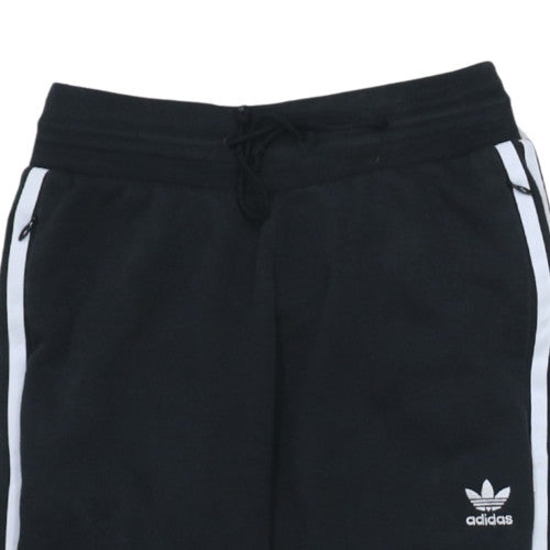 Adidas Women's Black Track Pants Size 6 Regular Fit Zip Pocket Joggers