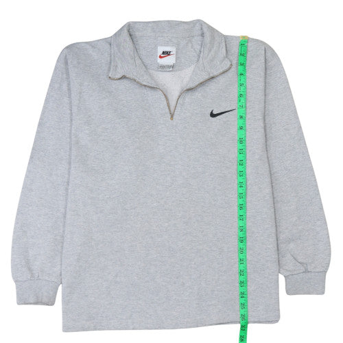 Nike Mens Grey 1/4 Zip Fleece Sweatshirt Size M Regular Fit