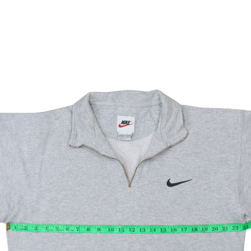 Nike Mens Grey 1/4 Zip Fleece Sweatshirt Size M Regular Fit