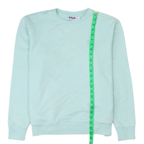 Fila Women’s Mint Green Cotton Blend Crew Neck Pullover Sweatshirt L