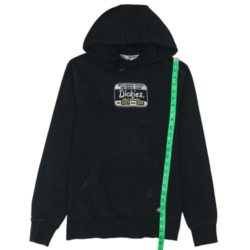 Dickies Men’s Black Pullover Hoodie M Embroidered Logo Cotton Fleece