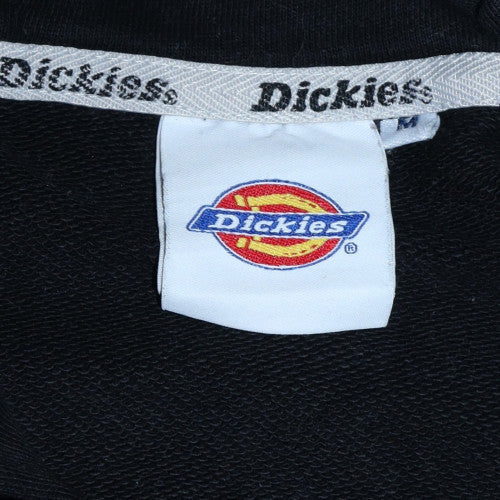 Dickies Men’s Black Pullover Hoodie M Embroidered Logo Cotton Fleece