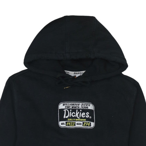 Dickies Men’s Black Pullover Hoodie M Embroidered Logo Cotton Fleece