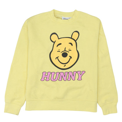 Disney Primark Womens Yellow Winnie the Pooh Pullover Sweatshirt Size M 12/14