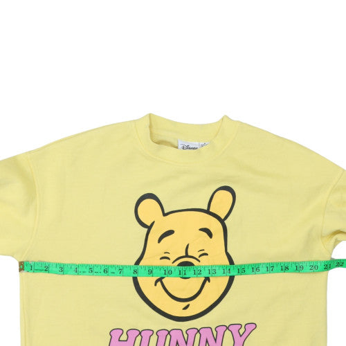 Disney Primark Womens Yellow Winnie the Pooh Pullover Sweatshirt Size M 12/14