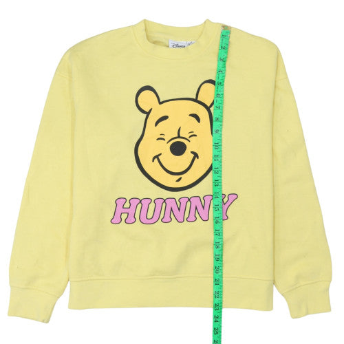 Disney Primark Womens Yellow Winnie the Pooh Pullover Sweatshirt Size M 12/14
