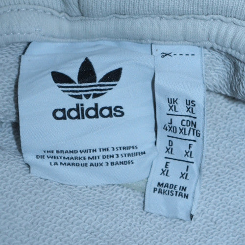 Adidas Men's White XL Pullover Hoodie with Logo