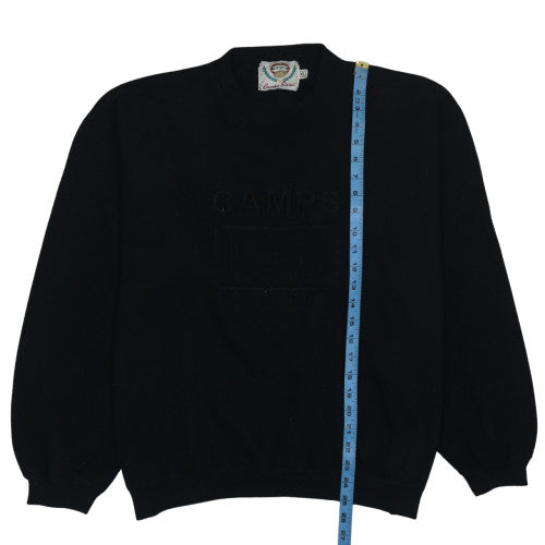 Camps Basic Men's Black XL Pullover Sweatshirt Vintage Sports Logo