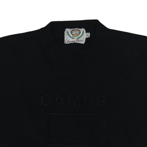 Camps Basic Men's Black XL Pullover Sweatshirt Vintage Sports Logo
