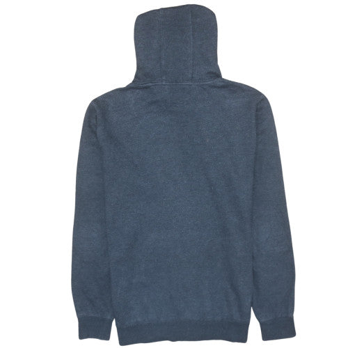 Quiksilver Mens Blue Pullover Hoodie M Fleece Logo Surf Style