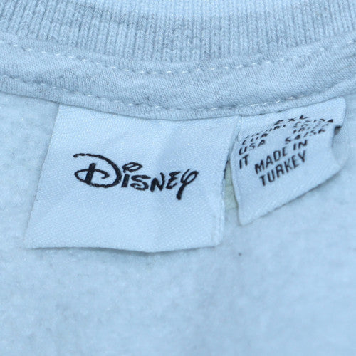 Disney Women’s Grey Stitch Sweatshirt V-Neck Pullover Size M