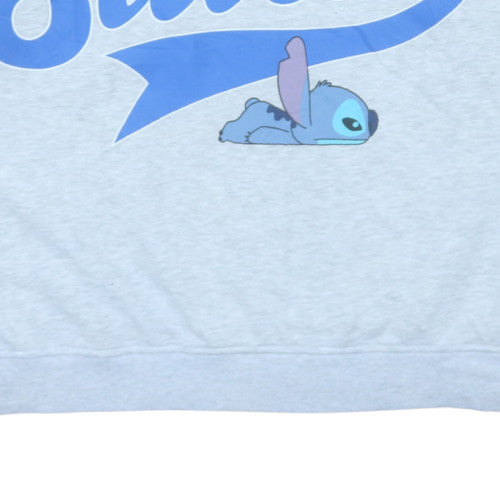 Disney Women’s Grey Stitch Sweatshirt V-Neck Pullover Size M