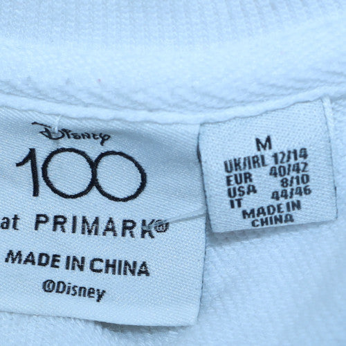 Disney Primark Women White Stitch Sweatshirt M 12/14 Graphic Pullover