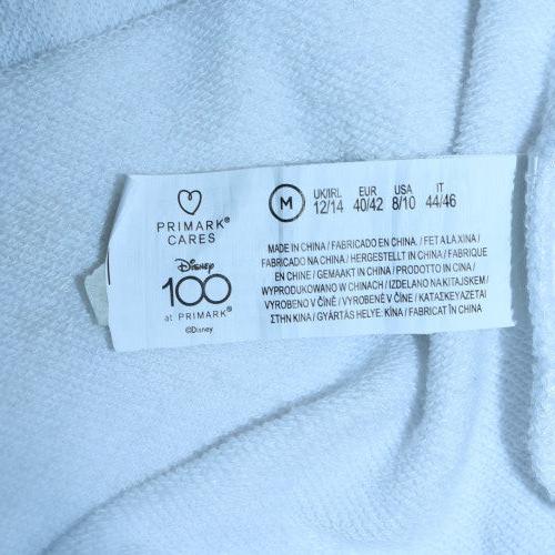 Disney Primark Women White Stitch Sweatshirt M 12/14 Graphic Pullover