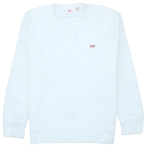 Levi's Men's White Crew Neck Pullover Sweatshirt Size L