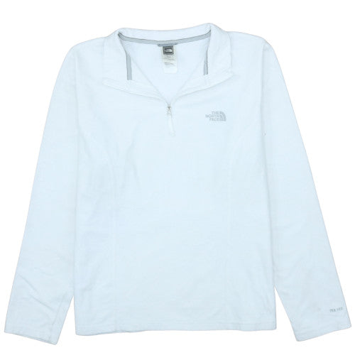 The North Face Women's White Fleece Pullover Hoodie XL Half Zip