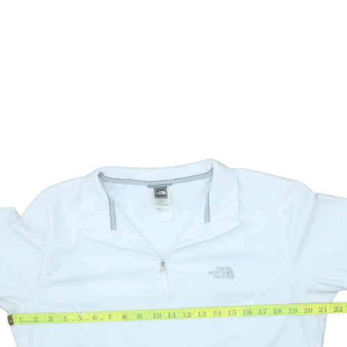 The North Face Women's White Fleece Pullover Hoodie XL Half Zip