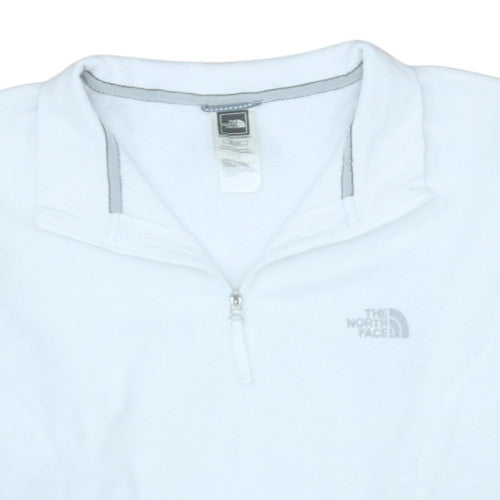 The North Face Women's White Fleece Pullover Hoodie XL Half Zip