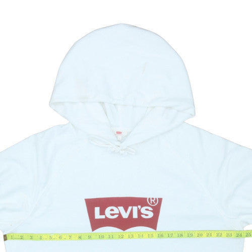 Levi's Men's White Logo Pullover Hoodie Size L Regular Fit