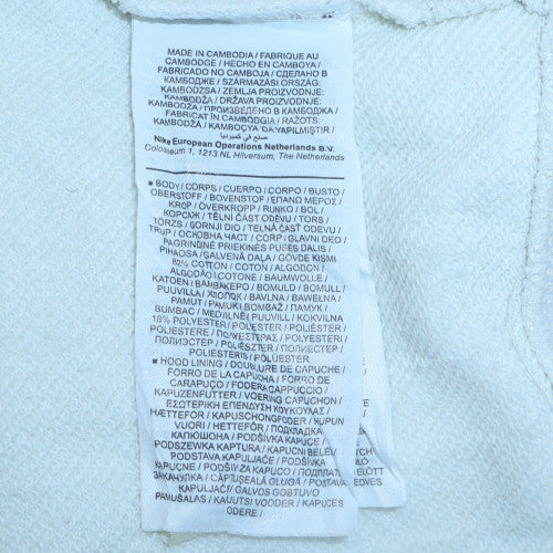 Nike Men's White Pullover Hoodie Size M Regular Fit Fleece