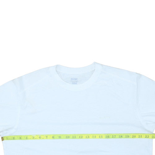 Reebok Men's White PlayDry Crew Neck Short Sleeve T-Shirt Size L