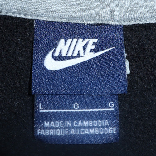 Nike Womens Black Pullover Hoodie L Logo Front Classic Fit