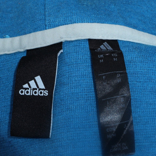 Adidas Men's Blue Full Zip Hooded Jumper Size M Regular Fit