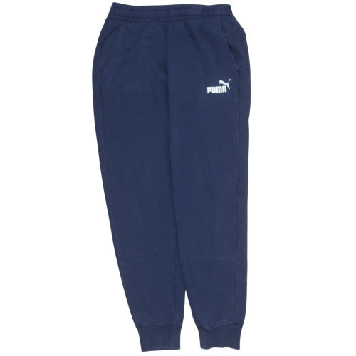 Puma Men Blue L Jogger Fleece Activewear Trousers