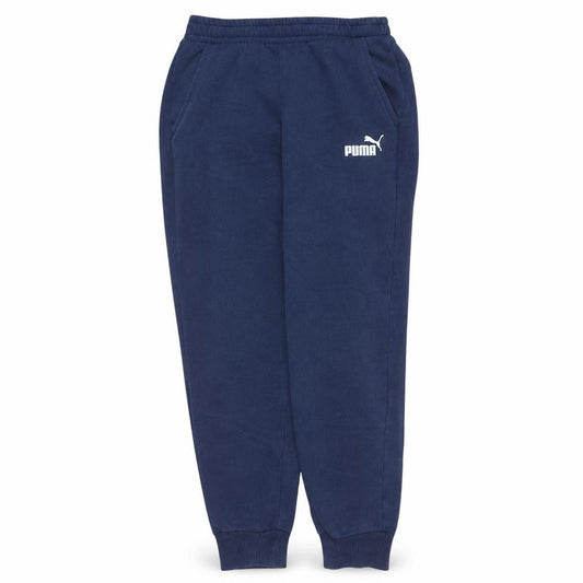 Front view of Puma Men Blue L Jogger Fleece Activewear Trousers