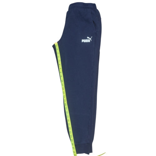 Puma Men Blue L Jogger Fleece Activewear Trousers